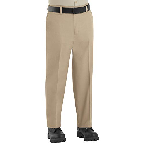 Red Kap Men's Elastic Insert Work Pant, Khaki, 44W x 32L