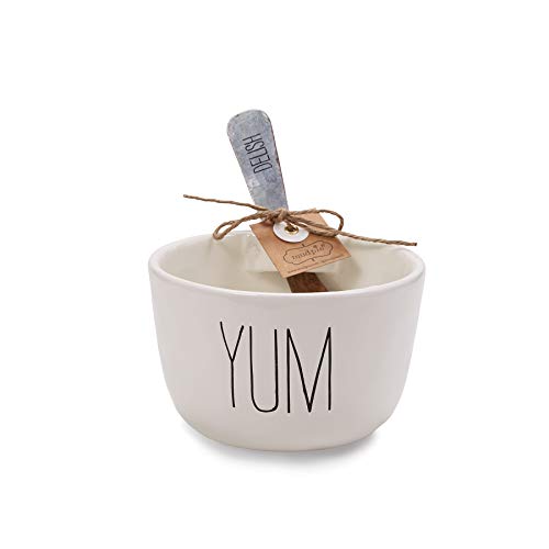 Mud Pie 48500010Y Bistro Yum Dip Bowl Set, One Size