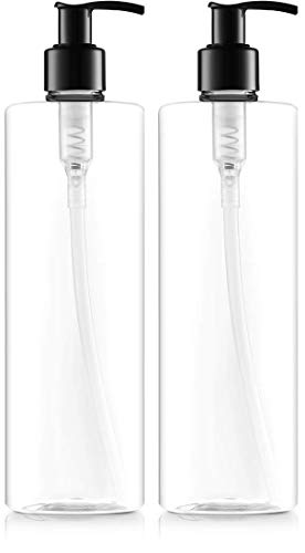 image for Bar5F Empty Lotion Bottles 16 Oz. with Black Pump, Great for - Creams,