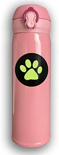 Vacuum Insulated Water Bottle Miraculous Ladybug Cat Noir Logo Stainless Steel Leak Proof Thermos 17 Oz