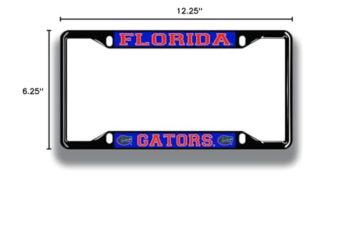 Elite Fan Shop Florida Gators License Plate Frame Black
