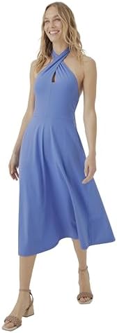 pact halter dress Organic Cotton Fit & Flare Gathered Halter Dress (Women)