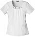 Cherokee Square Neck White Scrub Top