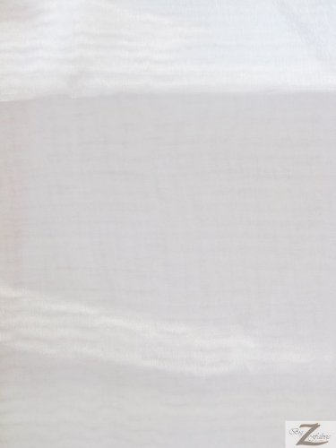 MIRROR CRYSTAL ORGANZA FABRIC BY THE ROLL - White - 60" WIDTH - 100 YARD BOLT
