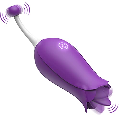 Zungenlecken Vibratoren für sie Klitoris und G-Punkt, 2 in 1 Vibrator leise und stark, 2 Motoren Aufliegevibratoren mit 10 Vibrationsmodi, Klitoris Stimulator, Sexspielzeug für Frauen und Paare