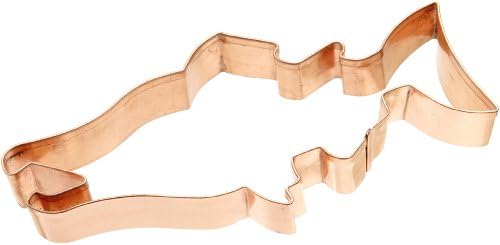 Old River Road Salmon Shape Cookie Cutter, Copper