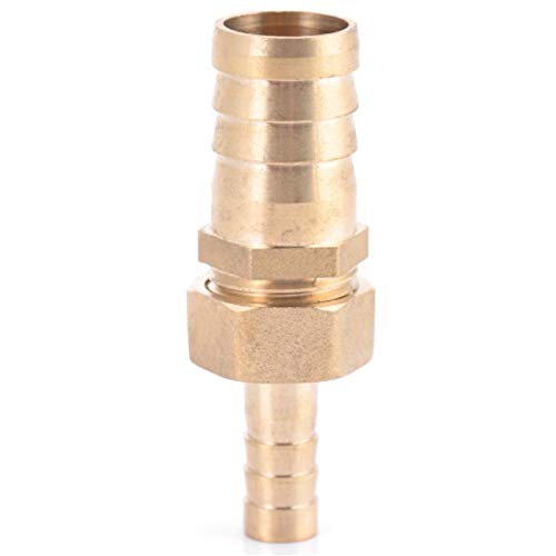 Goick Reducing Plug Connector-10mm-16/19/25mm Brass Connector Reducer Hose Barb Tail Reducing Plug Connector(10-19mm)