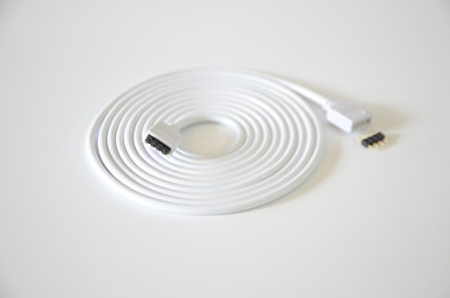 4pcs/Pack 1M 3.28 ft 4 Pins RGB Extension Cable LED Strip Connector Extension Cable Cord Wire 4 Pin LED Connector for SMD 5050 3528 2835 RGB LED Light Strip,8X Male to Male 4pin Plugs