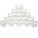 BBTO 24 Pack Heart-Shaped Slime Containers Clear Plastic Storage Containers for Soft Clay, Foam Ball Storage Containers with Lids for 20 g Slime (45 ml)