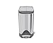 simplehuman Butterfly Lid Step Bathroom Trash Can, 10 Liter, Grey