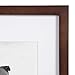 DesignOvation Gallery Wood Photo Frame Set for Customizable Wall Display, Walnut Brown 14x18 matted to 11x14, Pack of 2