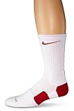 Nike Dri-Fit Elite Basketball Socks (X-Large, White/(Varsity Red))