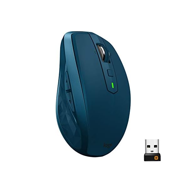 Logitech MX Anywhere 2S Wireless Mouse – Use On Any Surface, Hyper-Fast Scrolling, Rechargeable, Control up to 3 Apple…