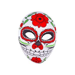 eBoutik - Halloween Mexican Day of The Dead Sugar Skull Novelty Costume Masks - Undead Festival Dress Up For Women, Men & Kids (Rose)