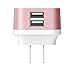 X2, 2Port USB Wall Charger, Rapid charging [Smart IC Technology] 2-Port Foldable Travel Wall Charger with Quick charge for Apple, Samsung, Android Devices & More(LABC-593-RG)