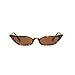 mincl/Sexy Women Small Frame Chic Vintage Designer Lady Cat Sunglasses (leopard-brown)
