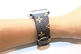 Band 38mm Compatible Apple Watch Fashion Leather iWatch Sport Series 4 Series 3 2 1 Strap Replacement for Women Men Black Metal Buckle (Brown 38mm)