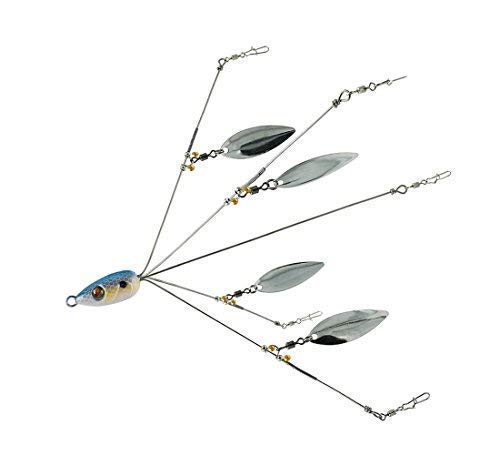 Alabama Rig for Bass Fishing Lures Swim Bait Umbrella Ultralight Multi and Blade 5 arm (Blue) (Best Bass Fishing Rigs)