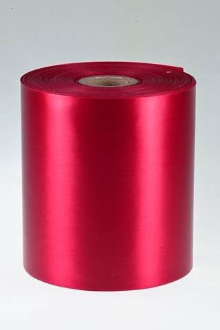 100mm (4") Extra Wide Single Sided Satin Ribbon - Ideal for Sashes, Banners (Red)