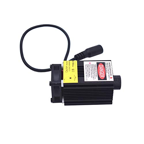 TXINLEI 2.5W 2500mW 445nm Blue Laser Module, DC 12V Focal Adjustable Laser Head with Heatsink for DIY Laser Engraver Machine
