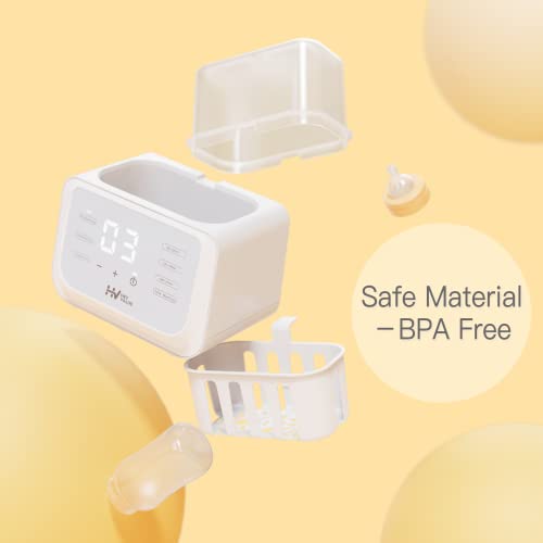 Bottle Warmer, 6-in-1 Fast Baby Bottle Warmer for Breastmilk and Formula, BPA Free Milk Warmer Food Heater with Timer & Automatic Shut-Off