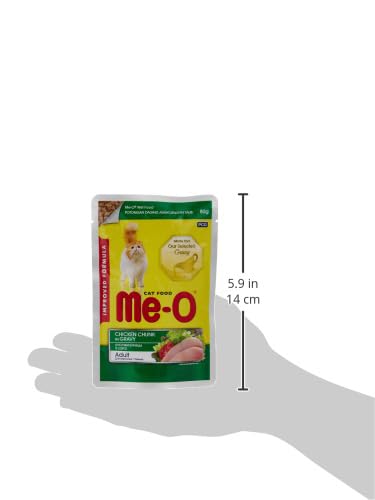 Me-O Chicken Chunk in Gravy Adult Wet Cat Food 80 g, (Pack of 24, 1.92 kg) 1