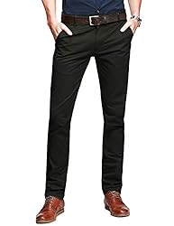 Match Mens Slim-Tapered Flat-Front Casual