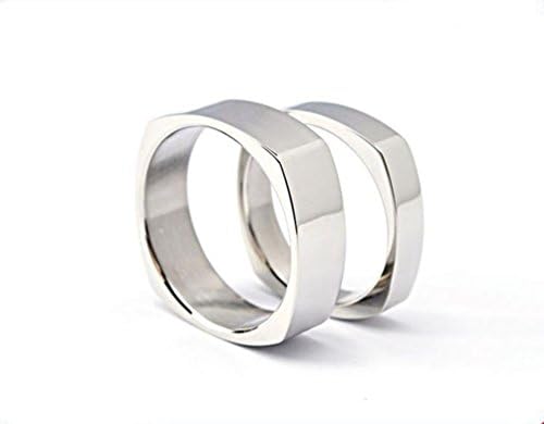 Jewelryfinds Men Titanium Steel Octagonal Couple Rings