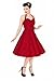 Lindy Bop Women's 'Myrtle' Classy Vintage 1950's Halter Neck Flared Swing Party Dress