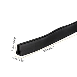 uxcell U Channel Edge Trim, 8.2ft Length Rubber