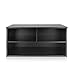 JulieHome Wood Two-Tier Printer Fax Stands Shelf Paper Organizer for Home Office，Black
