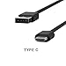 Premium Coiled Type-C Cable USB Charging Power Wire Sync Cord For LG V20 G5 G6 - Moto Z Droid Force - HTC 10 - Google Pixel, XL - ZTE Grand X3 X4 ZMax Pro - Samsung Galaxy S8, Plus - All USB-C Phones