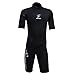 Seavenger Navigator 3mm Shorty | Short Sleeve Wetsuit for Men and Women | Surfing, Snorkeling, Scuba Diving (Scuba Black, Women's 7)