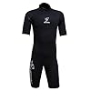 Seavenger-3mm-tropical-shorty-for-watersport-diving-snorkeling-All-Black-Wetsuits-MenWomen