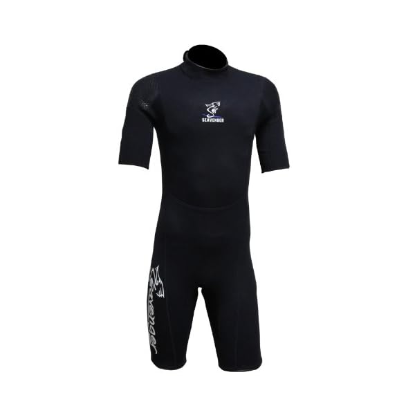 Seavenger-3mm-tropical-shorty-for-watersport-diving-snorkeling-All-Black-Wetsuits-MenWomen