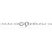Hoops & Loops 925 Sterling Silver Heart Loop Link Chain Tennis Bracelet for Women Teen Girls, Silver, Yellow Gold, Rose Gold