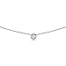 Lovve Sterling Silver Round 4mm Bezel-Set Cubic Zirconia Solitaire Short CZ Choker Necklace for Women, wife, girlfriend. Friendship