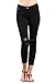 Ripped Distressed Cropped Stretch Skinny Denim Mid rise Ankle Jeans