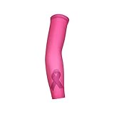 Breast Cancer Awareness Anti-Sweat Compression Arm Sleeves with UV Protection