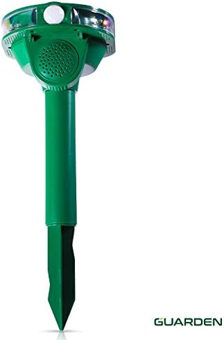 Ultrasonic Garden Cat Repeller Deterrent - Keep Cats, Raccoons and Opossums Out of your Yard - Solar Powered Humane Pest Control