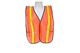 3A Safety SME-A1200 High Visibility Mesh Vest with Velcro, Orange, Large/X-Large