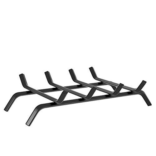 Regal Flame Wrought Iron Fireplace Log Grate 18" Wide Heavy Duty Solid Steel Indoor Chimney Hearth Bar Fire Grates for Outdoor Fire Place Kindling Tools Pit Wood Stove Firewood Burning Rack Holder