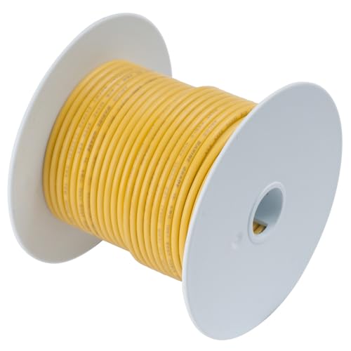 Ancor 103099 Marine Grade Electrical Primary Tinned Copper Boat Wiring (16-Gauge, Yellow, 1000-Feet)