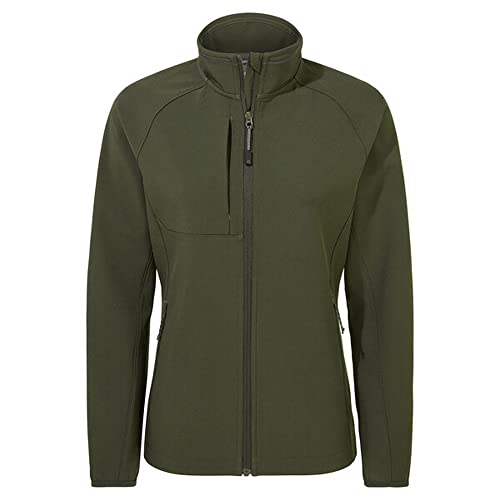 Craghoppers Expert Basecamp-Giacca Softshell da Donna Soft Shell, Verde Cedro Scuro, 42