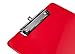 Plastic Clipboards (Set of 6) Multi Pack Clipboard (Red) Strong 12.5 x 9 Inch | Holds 100 Sheets! Acrylic Clipboards with Low Profile Clip | Cute Aesthetic College School Supplies for Girls and Boys