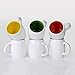 DOWAN 14 Ounce Mug Sets for Coffee/Tea/Cocoa, 6 Piece White Ceramic Mugs with Multi Inner Colors - Microwave, Dishwasher and Refrigerator Safe