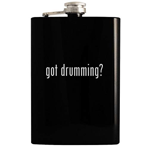 got drumming? - Black 8oz Hip Drinking Alcohol Flask