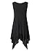 Clearlove Womens Sleeveless Plus Size Blousees Chiffon Stitched Loose Tunic Cami Tank Tops Black 3XL