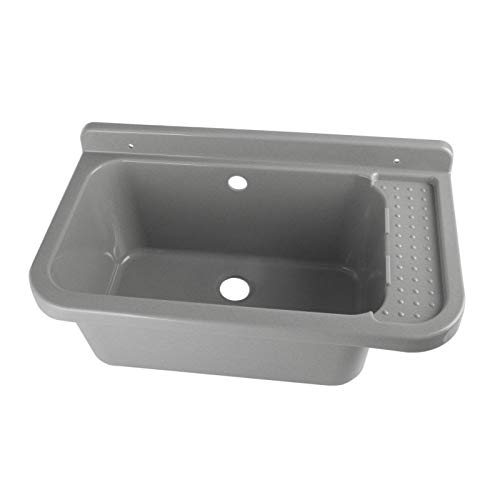 Ausgussbecken Grau 60cm Waschbecken Spülbecken – Bild 4