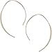 Upside Down Hoop Earrings - Hypoallergenic Lightweight Wire Needle Drop Dangle Threader Hoops for Women, Safe for Sensitive Ears - Plated in 925 Sterling Silver or 18k Gold
